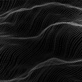 Particle wave background. Abstract dynamic mesh. AI Voice agent technology. Vector grid illustration.