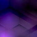 Abstract hexagon shape with blue and purple glowing light dynamic background. Futuristic technology ai voice agents guide.